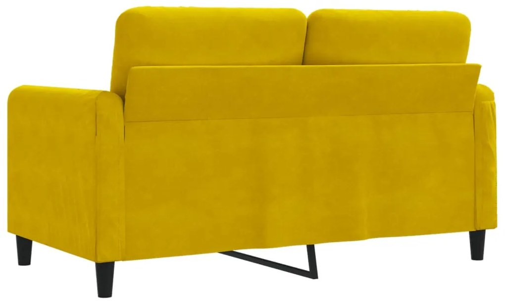 vidaXL kétszemélyes sárga bársony kanapé 120 cm