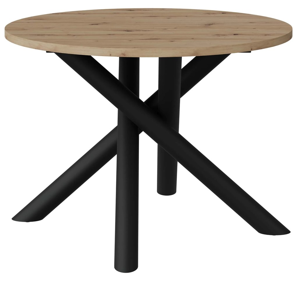 Kerek étkezőasztal 110 cm Ossla (artisan tölgy). 1116740