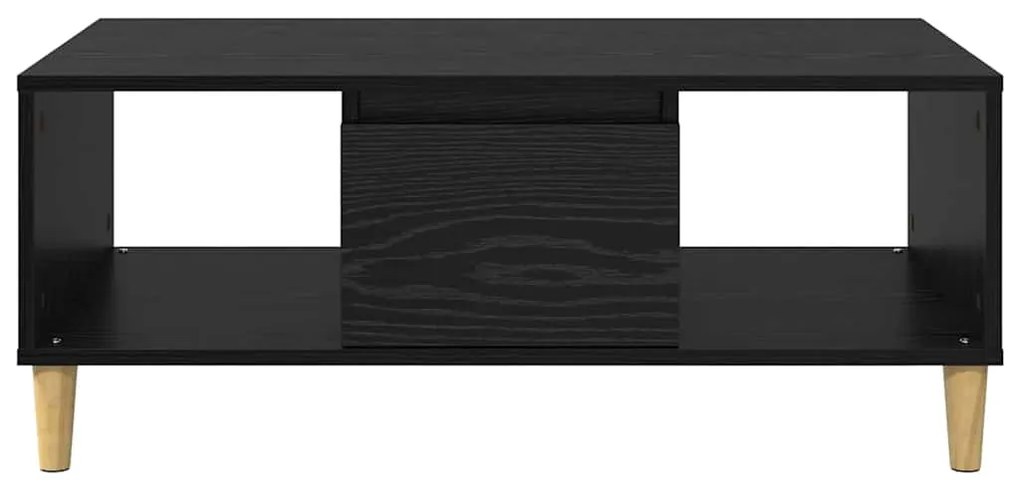 vidaXL Dohányzóasztal fiókkal Fekete tölgy 90 x 50 x 26.5 cm Faanyag