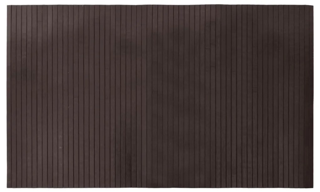 négyszögletű sötétbarna bambusz szőnyeg 60 x 100 cm