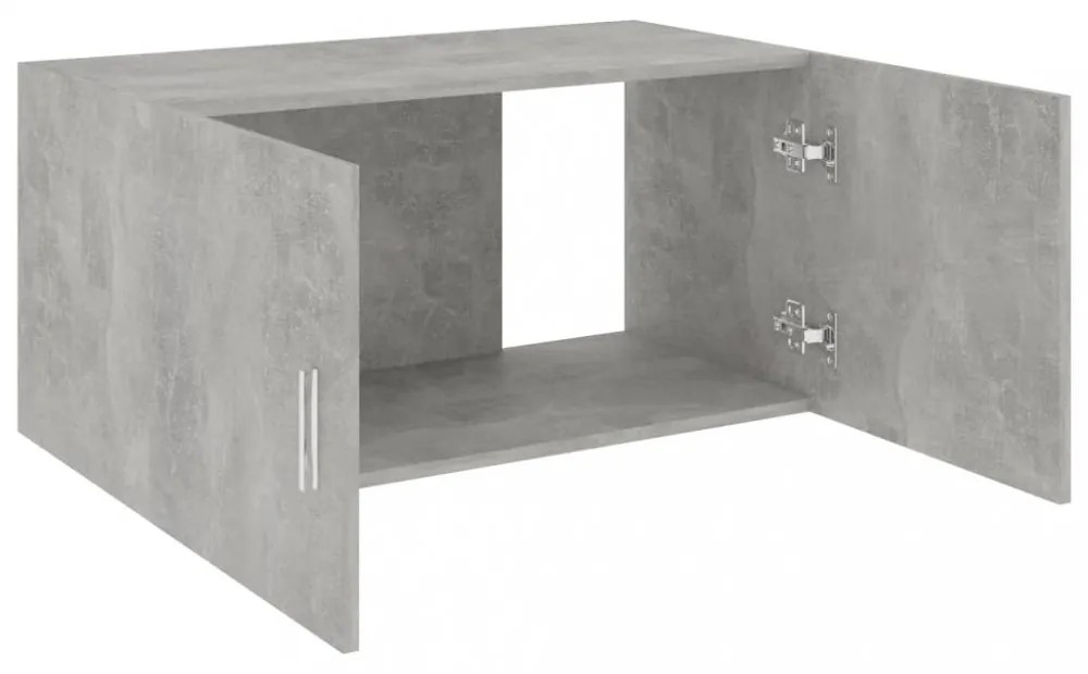 betonszürke szerelt fa falra szerelhető szekrény 80x39x40 cm