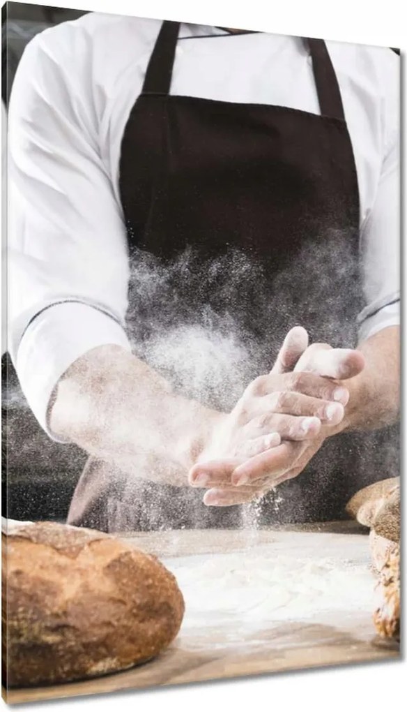 Vászonkép 80x120 Pék liszt kenyér