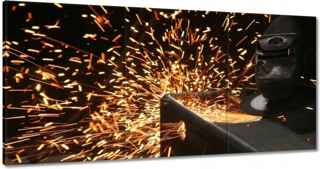 Festmények 180x90 Hegesztőgép szikra fém