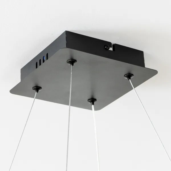 Brilagi - LED dimmelhető kábeles csillár FALCON II LED/80W/230V 40x40 cm fekete + távirányító