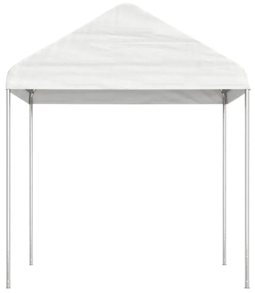 fehér polietilén pavilon tetővel 20,07 x 2,28 x 2,69 m