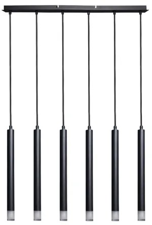 Rabalux 72362 - Csillár zsinóron RAMIRA 6xG9/5W/230V fekete