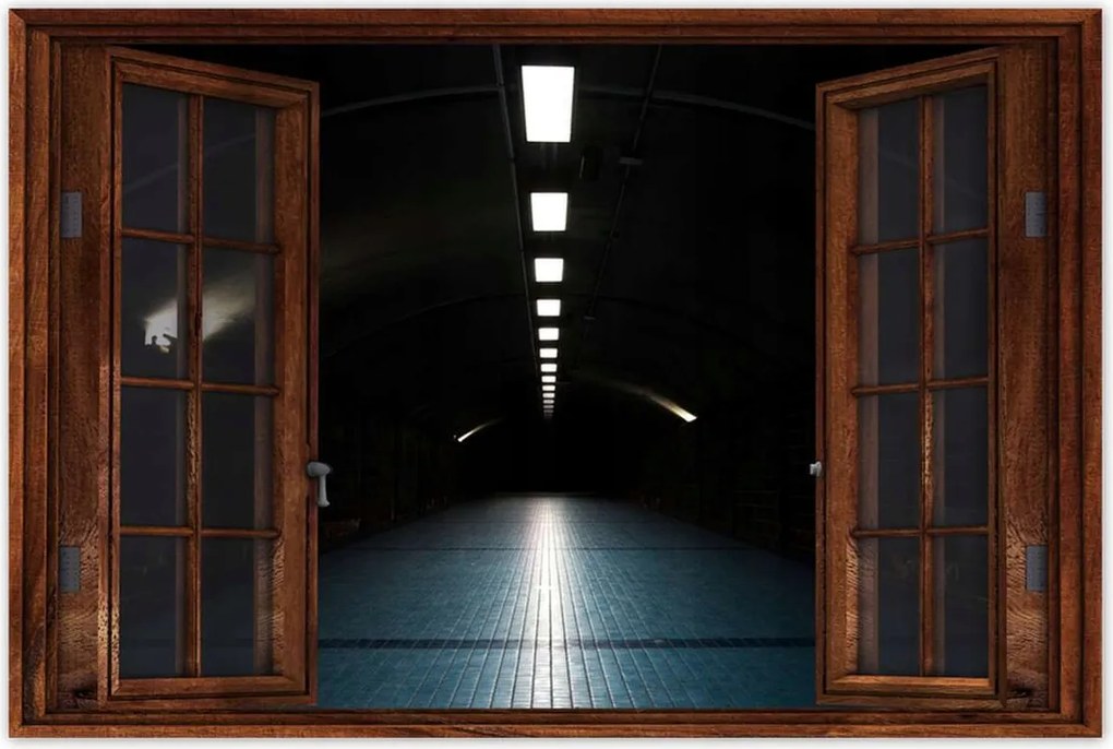 Poszterek 120x80 Út Alagút Lámpák