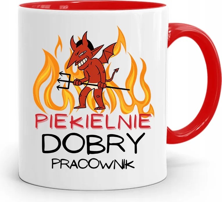Munkavállalóknak Pokolian Jó Piros Bögre fényképes nyomtatással