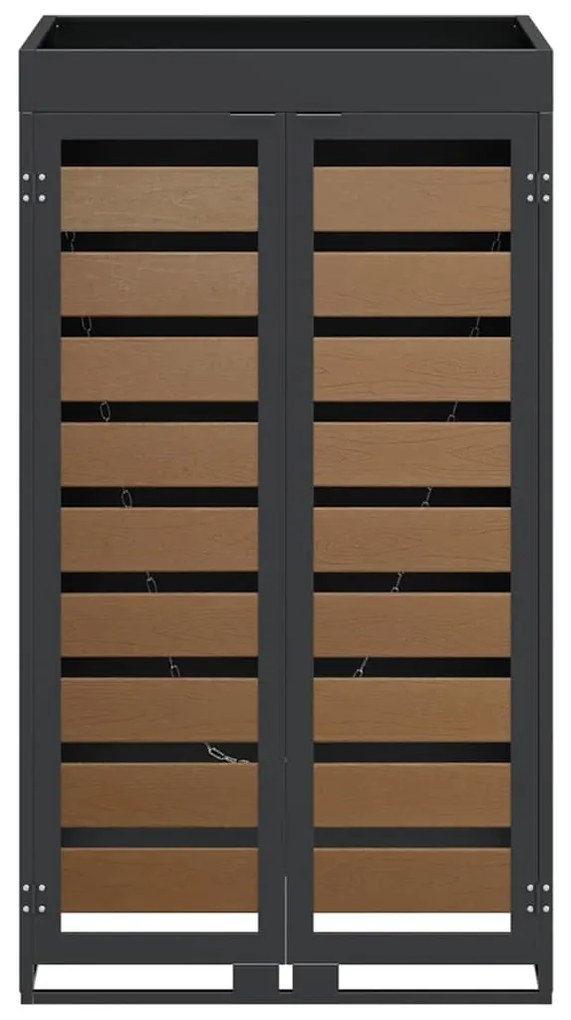 Hulladékgyűjtő tároló virágcserép tetővel 240L-es kukához