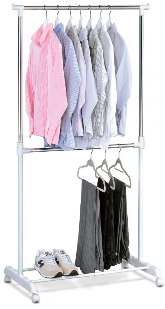 Praktikus Ruhaállvány Fehér-Króm Színben