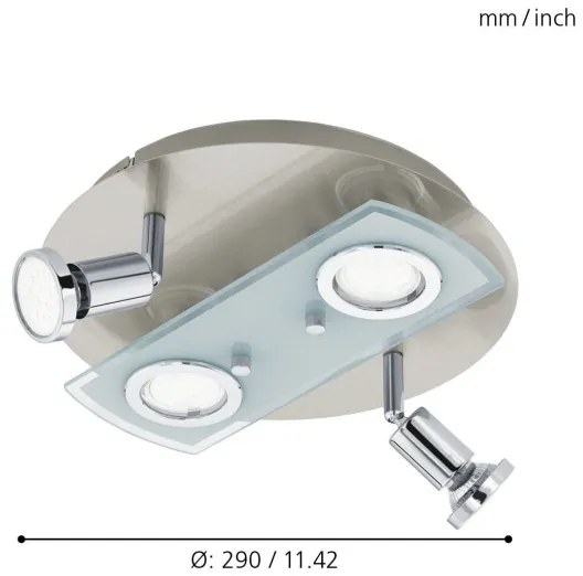 Eglo 32001 - LED Mennyezeti lámpa PAWEDO 1 4xGU10-LED/3W/230V
