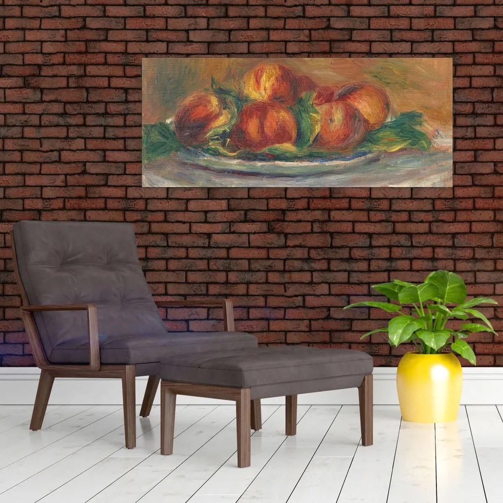 Kép - Auguste Renoir, Peaches on a  Plate, reprodukciók (120x50 cm)