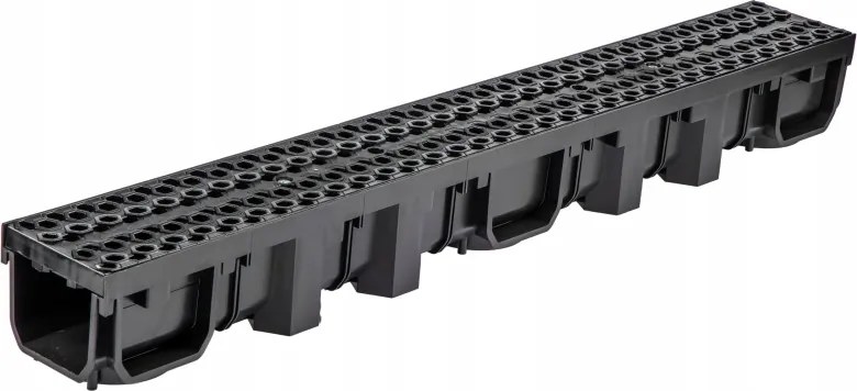Lineáris Vízelvezetés Vályú És Rács Műanyag Hydway B125 1000/130/105MM