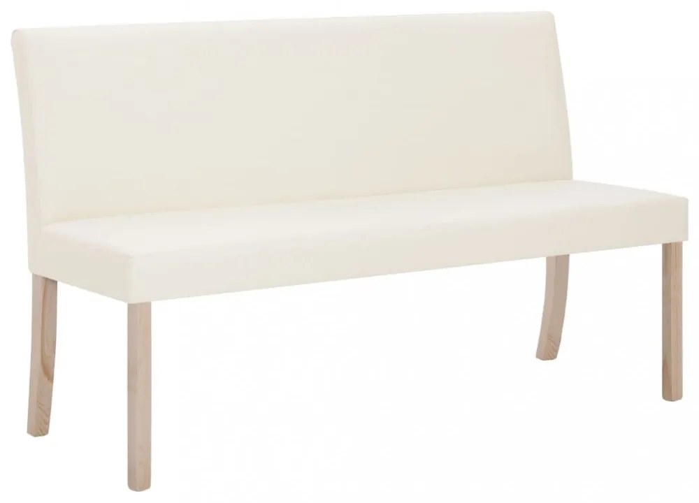 krémszínű műbőr pad 139,5 cm