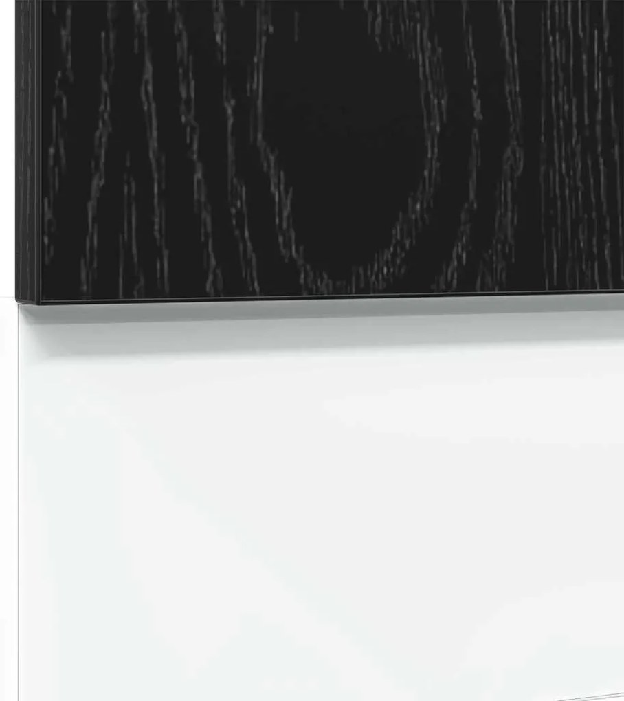 fekete tölgy szerelt fa mosogatógép panel 45x1,5x67 cm