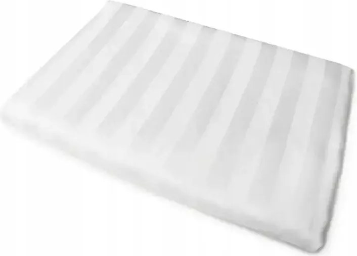 Damaszt lepedő 180x240 Tivoli fehér csíkos 1 cm 140 g/m2 szatén