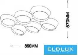 ELDLUX C51-BN Modern LED Mennyezeti Lámpa IP20