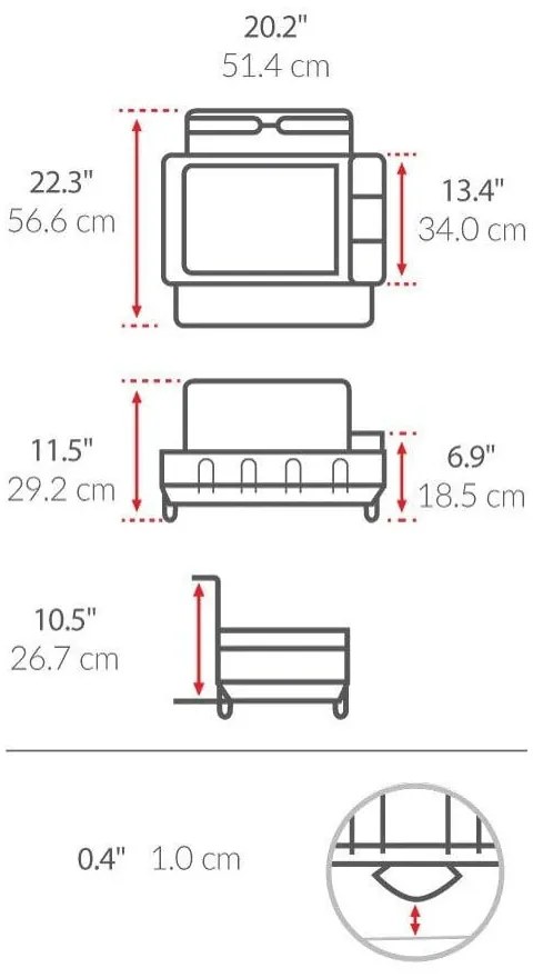 Rozsdamentes acél edényszárító – simplehuman
