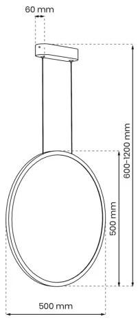LED csillár SATURNO LED/28W/230V, 50 cm, IP44, arany