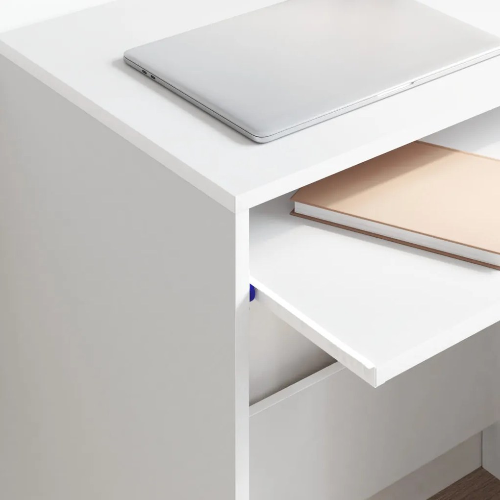 Számítógépasztal Fehér Engineered wood Kompakt Szervezők