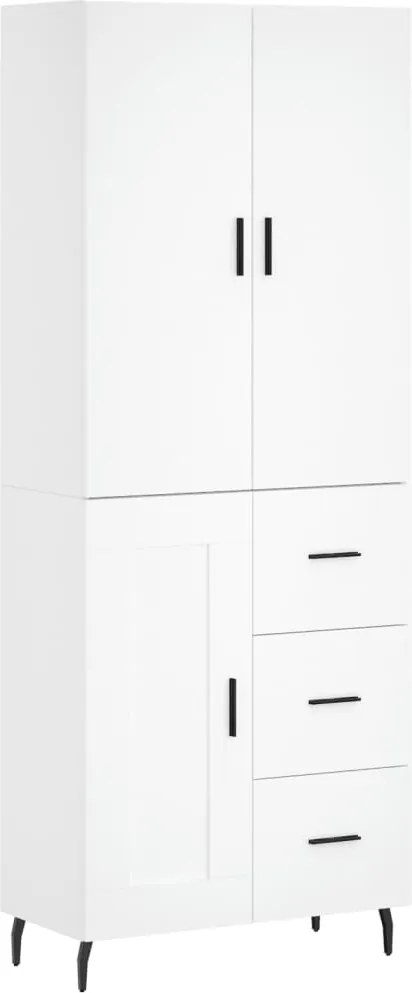 vidaXL fehér szerelt fa magasszekrény 69,5 x 34 x 180 cm