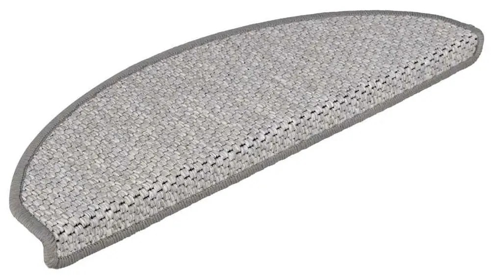 15 db szizál hatású platina öntapadó lépcsőszőnyeg 65x21x4 cm
