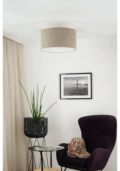 Brilagi - Csillár zsinóron BOUCLE ROLLER 1xE27/15W/230V átm. 45 cm barna