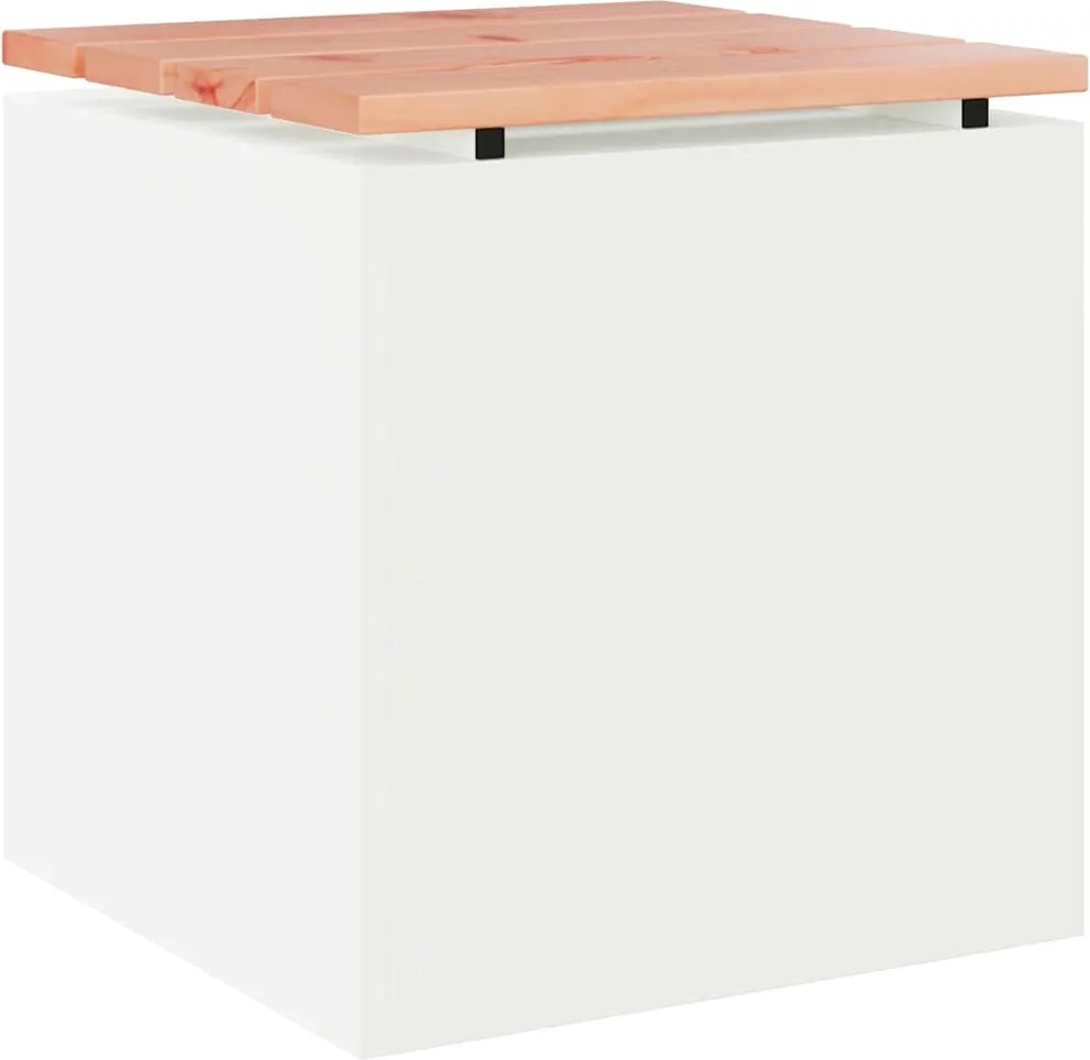 vidaXL Kerti pad Fehér 40 x 40 x 43 cm Acél