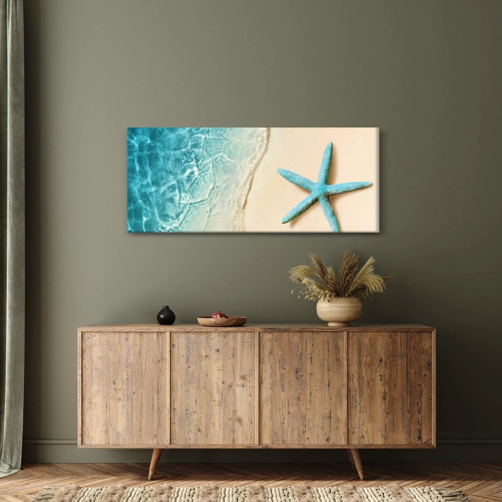 Kép - Tengeri csillag a tengerparton (120x50 cm)