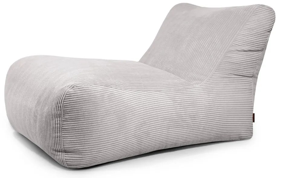 Világosszürke kordbársony babzsákfotel Lounge 100 – SLOWDOWN