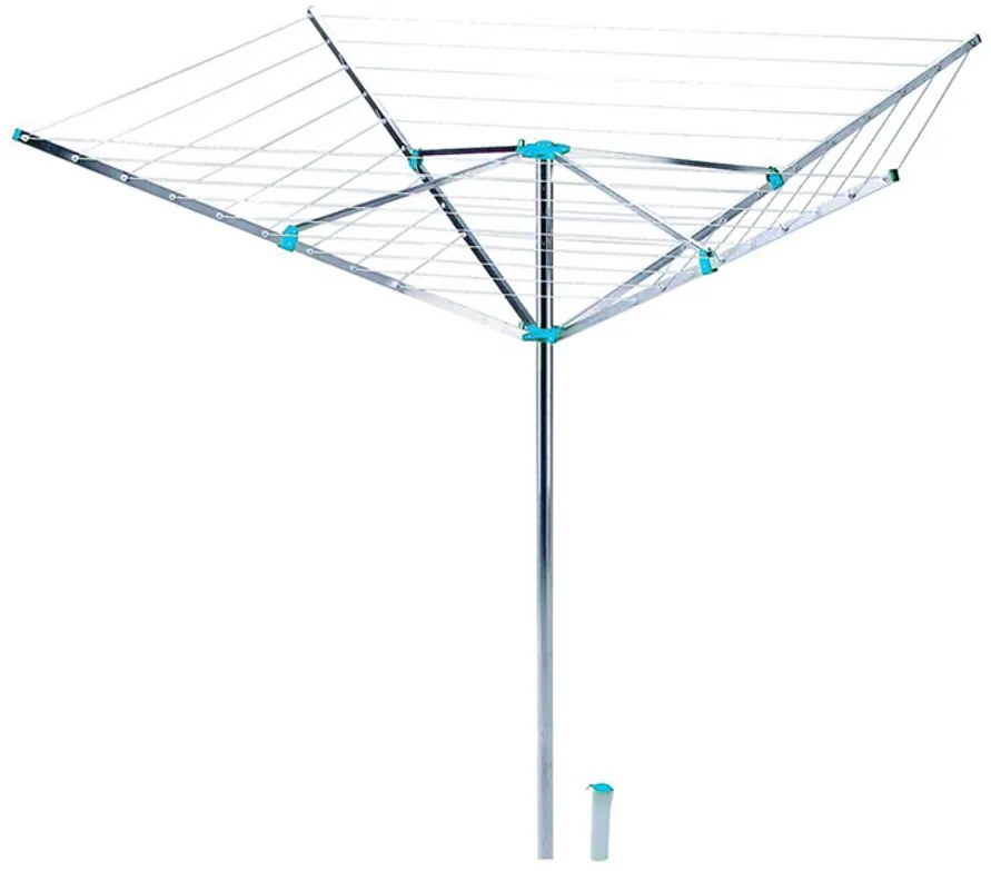 Kültéri aluminium 4 ágú ruhaszárító, összehajtható, 42 m-es szárító hosszall, 180 cm