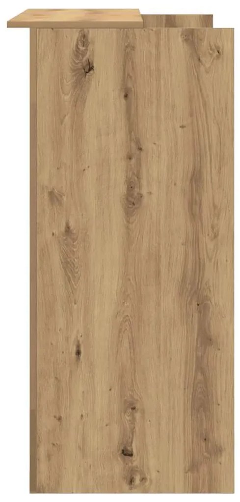 recepciós pult kézműves tölgy 100x50x103,5 cm szerelt fa