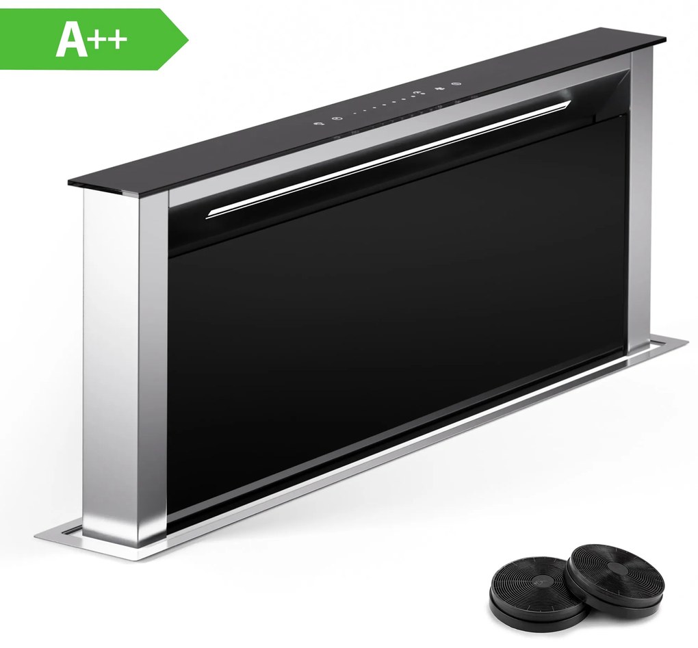 Klarstein Royal Flush Eco 75, páraelszívó, 75 cm, 650 m³/h, EEK A++, aktívszén szűrőkkel együtt