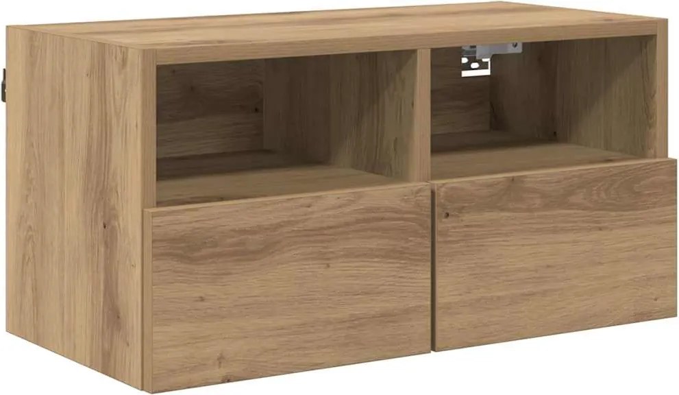 vidaXL TV Fali Szekrény Artisan tölgy 60 x 30 x 30 cm Faanyag