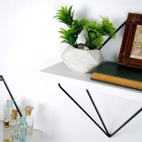 KÉSZLET 2x Fali polc 14x30 cm fehér