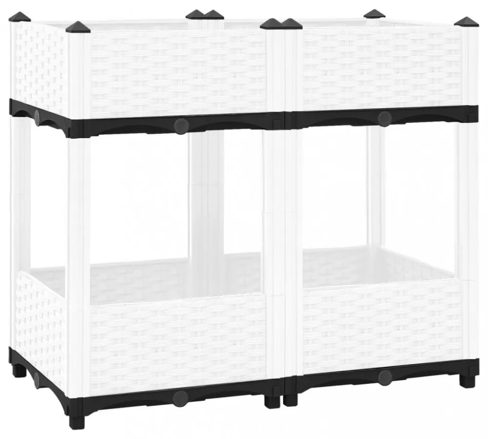 vidaXL polipropilén magaságyás 80 x 40 x 71 cm