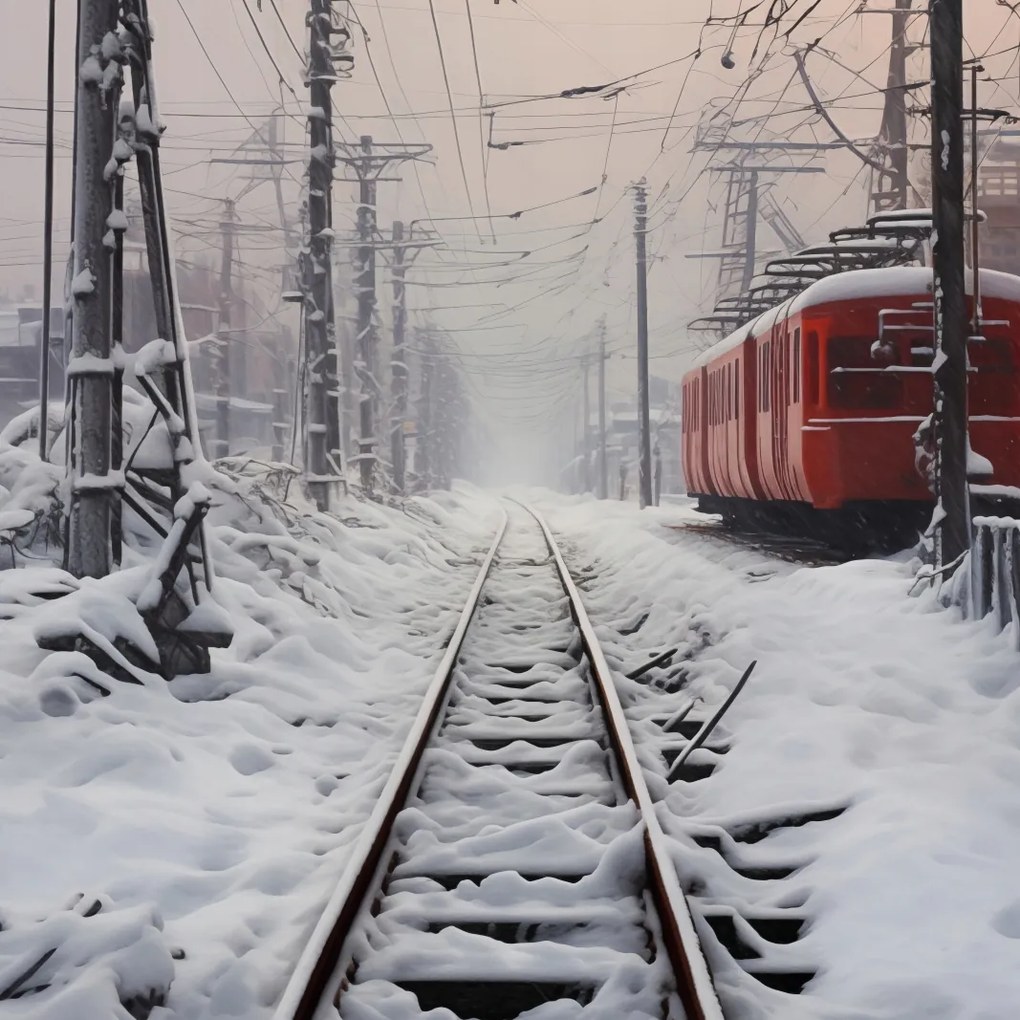 Poszter 30x30cm Utazás a síneken