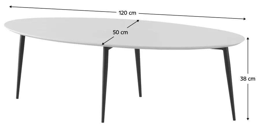 Dohányzóasztal SARAM (fehér + fekete). 1091522