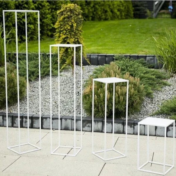 Virágállvány 70x24 cm, fehér