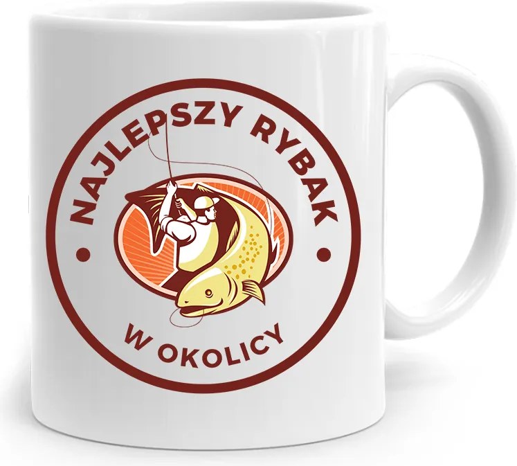 Horgász Ajándék Bögre A Legjobb A Környéken fényképes nyomattal