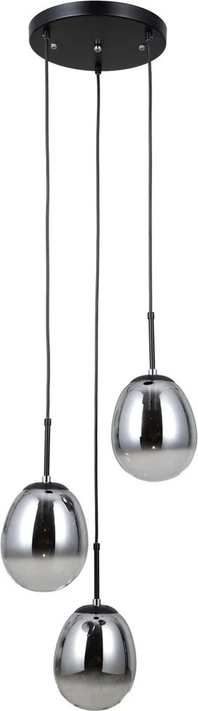 Italux modern függeszték meolo matt fekete füstös itxpnd-40825-3-bk