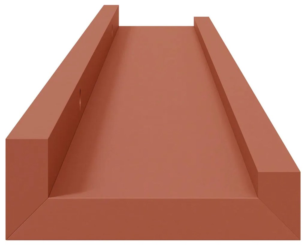 Falpolc polcokkal tárolóval 2 pcs Piros 60 x 9 x 3 cm Faanyag