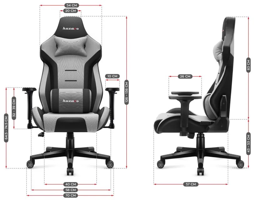 Gamer szék, Pro Force szürke