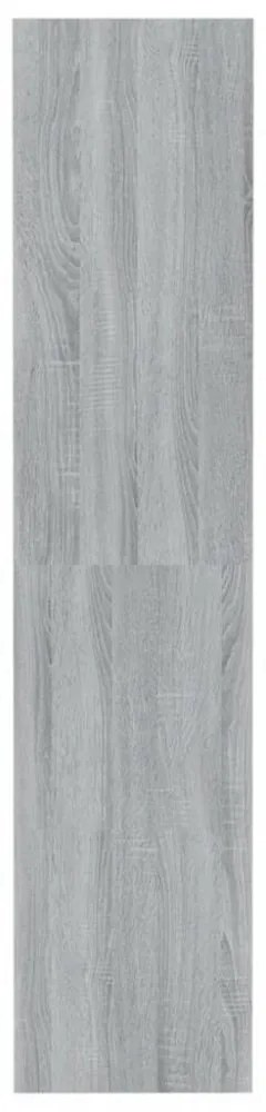 szürke sonoma színű fa könyvszekrény/térelválasztó 80x30x135 cm