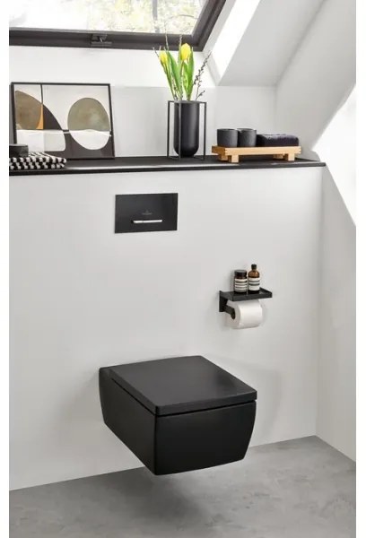 Villeroy & Boch 922169AN -Öblítőgomb VICONNECT matt fekete/matt króm