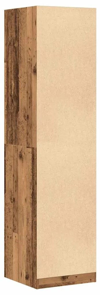 vidaXL antik fa színű szerelt fa ruhásszekrény 50 x 50 x 200 cm