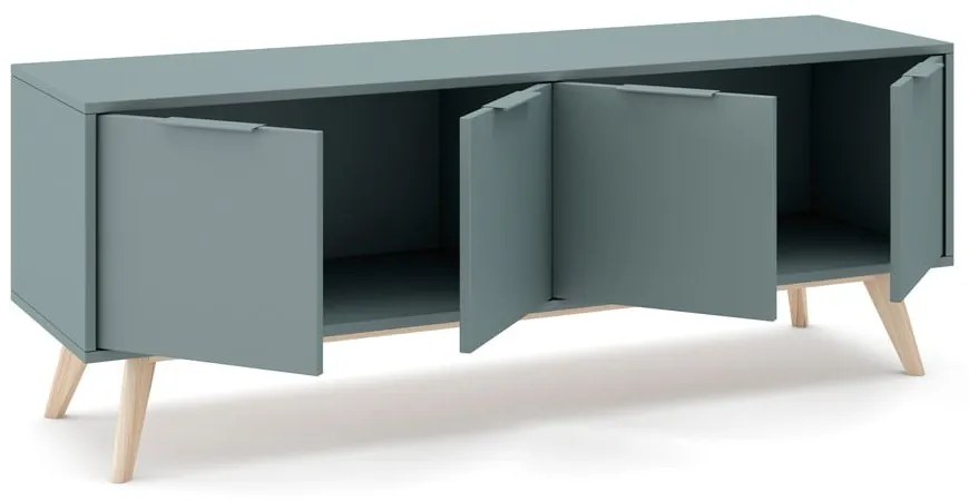 Szürkészöld TV-állvány 140x53x40 cm Pisco – Marckeric