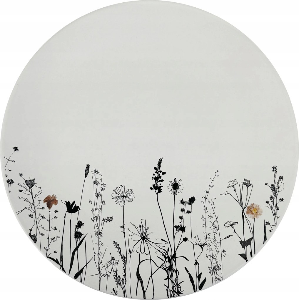 Kerámia sekély tányér Cream Garden Color ø 26,5cm, krém/fekete