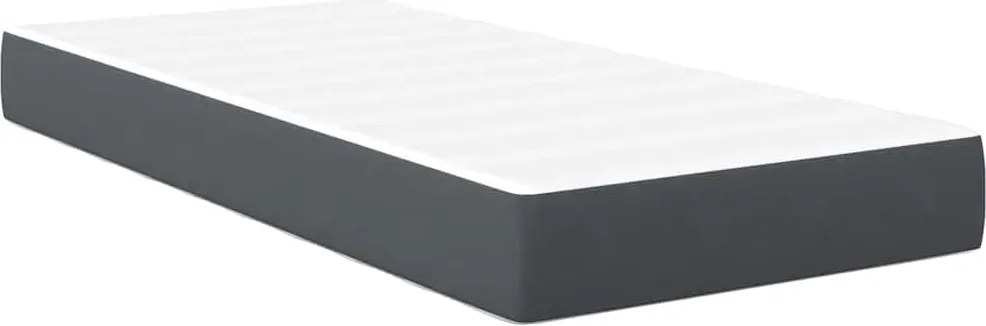 vidaXL Ágy Matrac matracmal Szürke 90 x 190 cm szövet
