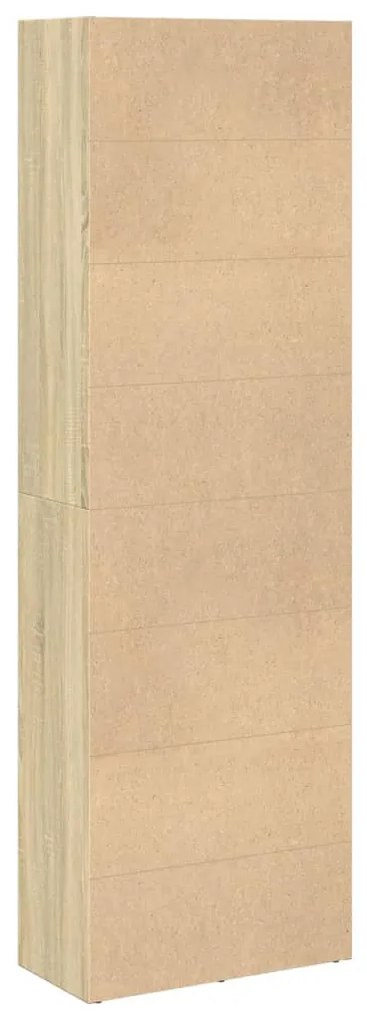 sonoma tölgy színű szerelt fa könyvespolc 60 x 30 x 189 cm